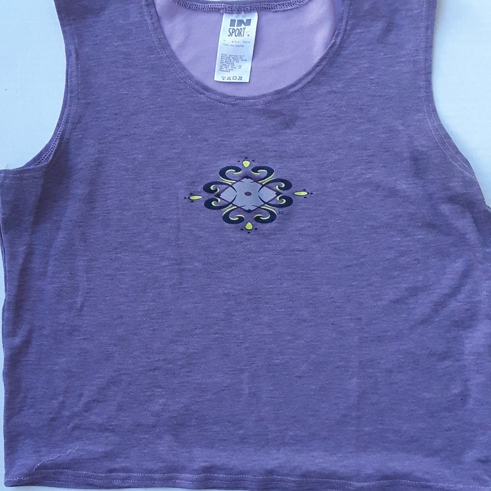 IN Sport purple activewear tank top size L